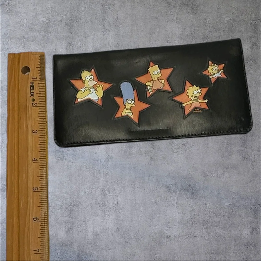Rare The Simpsons Checkbook Holder Unisex Black Excellent 2002 Vintage